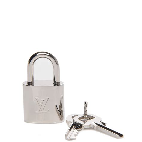 lv padlock silver